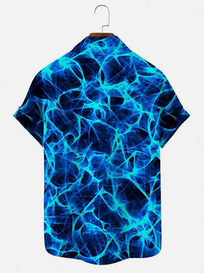 Abstract Men's Shirts With Pocket