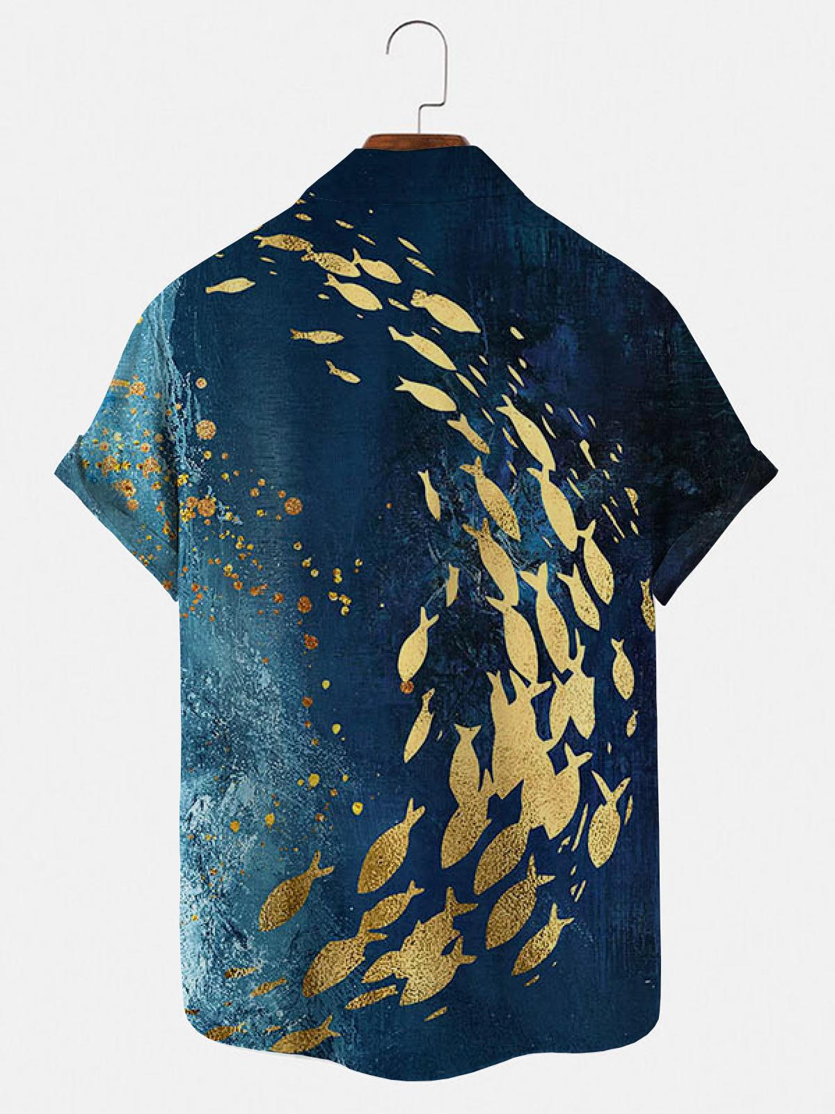 Fish Men's Shirts With Pocket