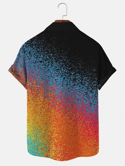 Tie Dye Men's Shirts With Pocket