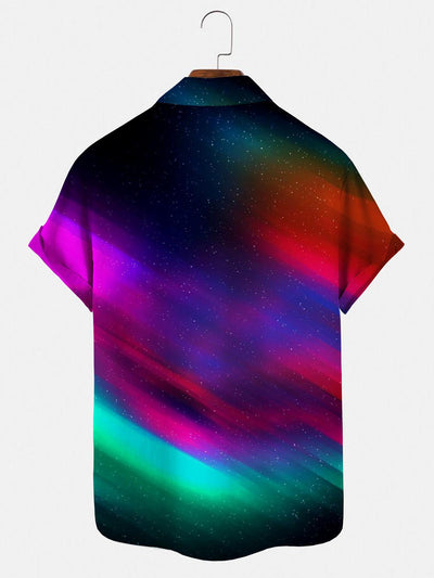 Abstract Men's Shirts With Pocket