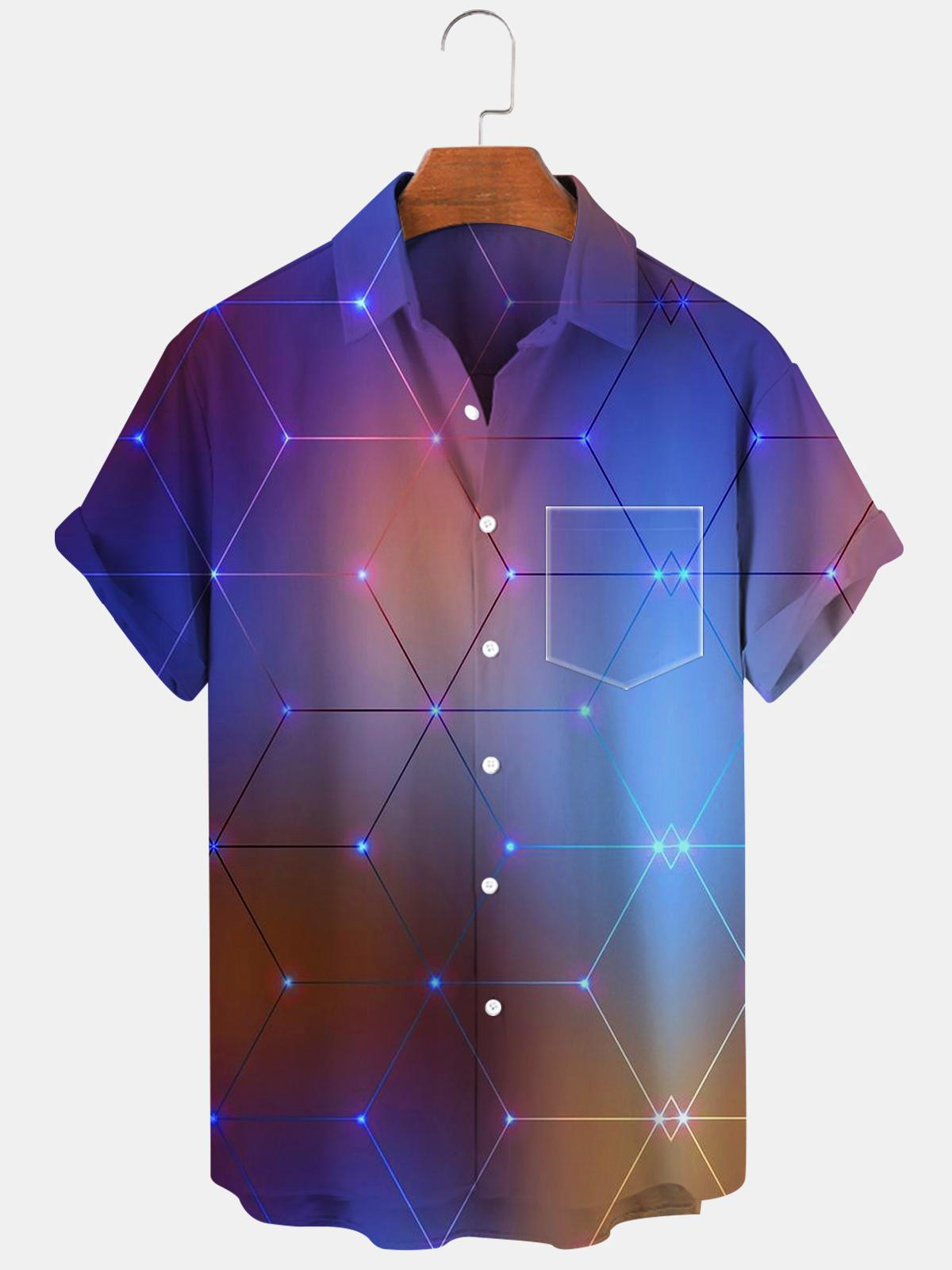 Geometry Men's Shirts With Pocket