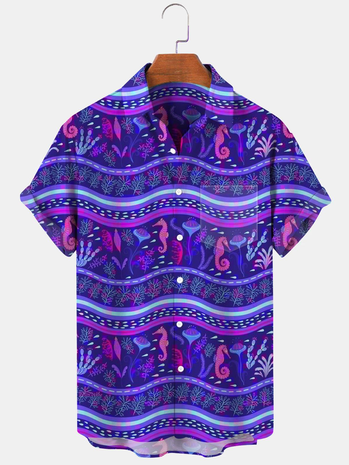 Seahorse Men's Shirts With Pocket