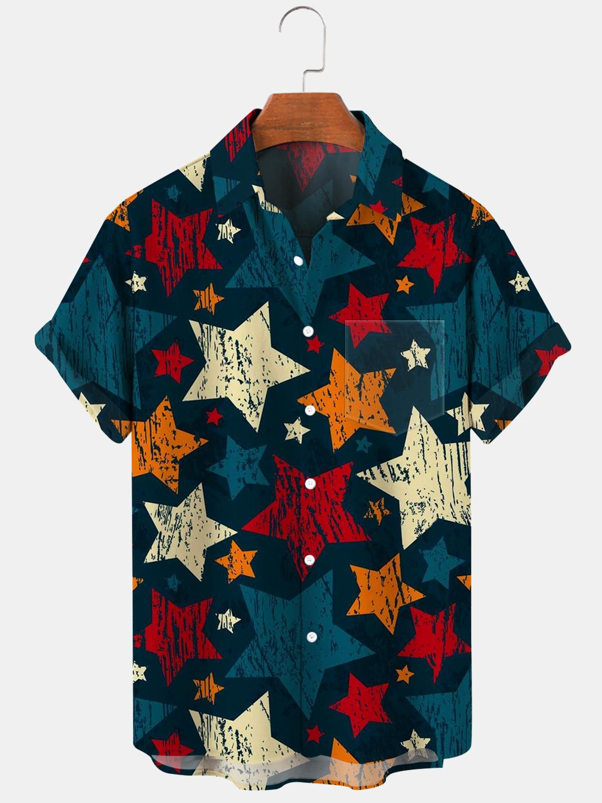 Star Men's Shirts With Pocket