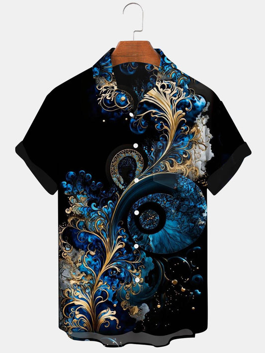 Flower Men's Shirts With Pocket